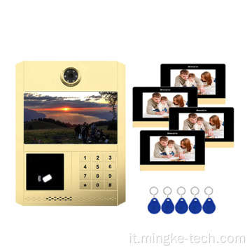 Schermata del telefono con video per video della porta per interfoni cablati di appartamenti da 10,1 pollici